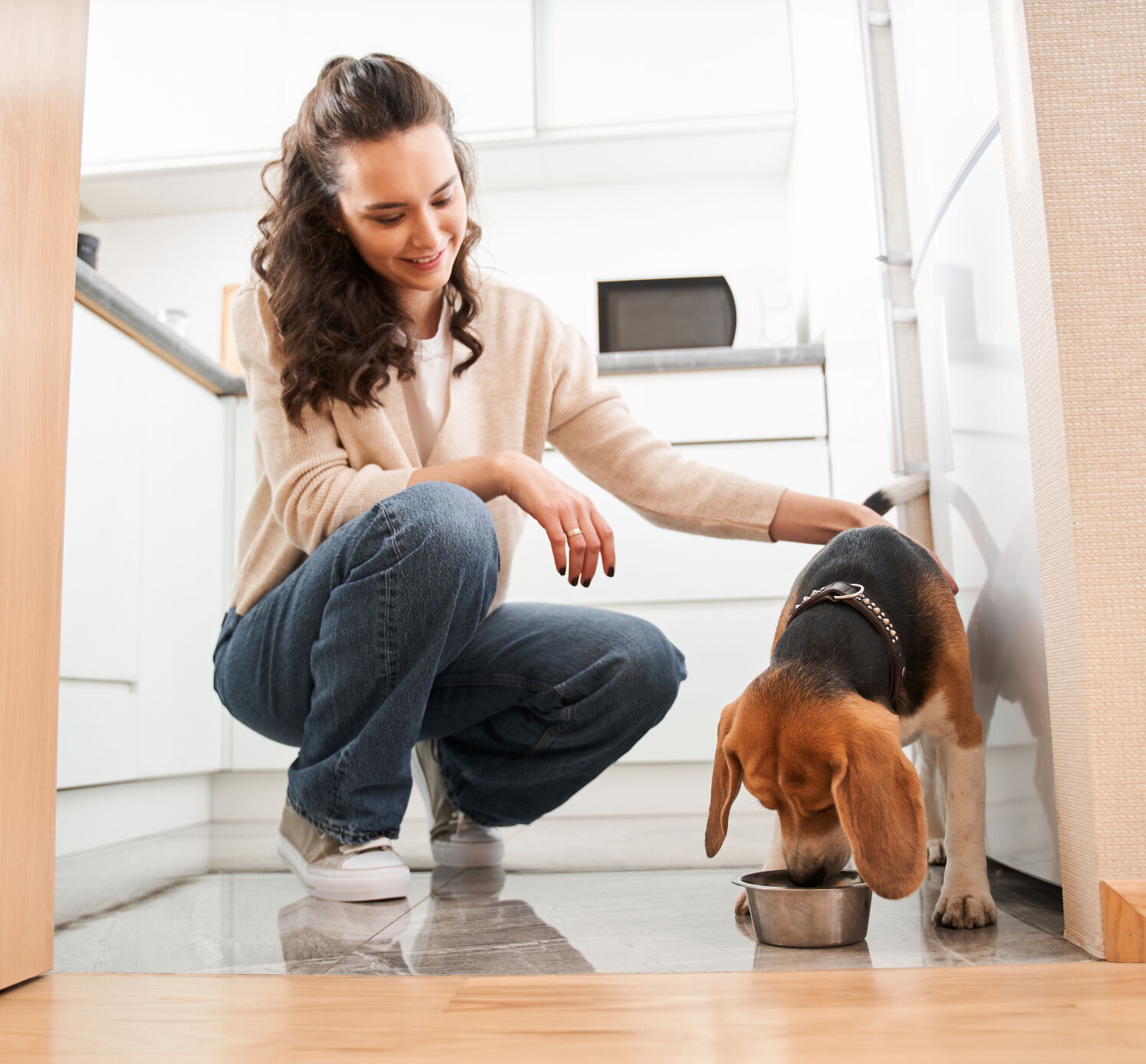 Woman with her dog